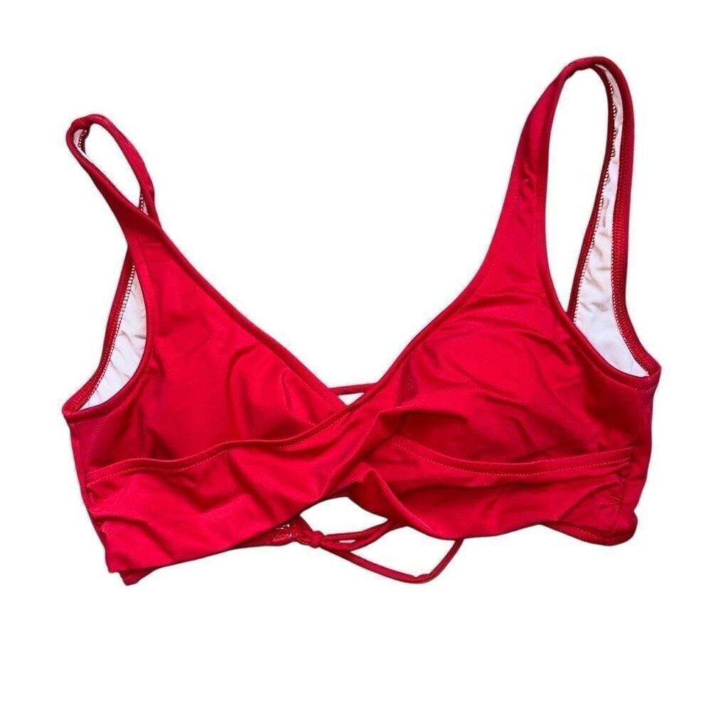 VENUS Red Twist-Front Bikini Top